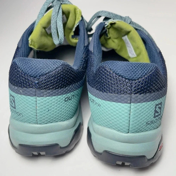 Salomon Womens 9.5 Outline Mid GTX W Navy Blazer Hydro Guacamole Outdoor Shoes - Picture 7 of 16